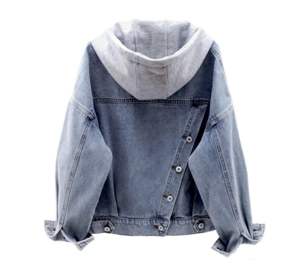 Lia - veste en jean décontractée pour femmes avec capuche