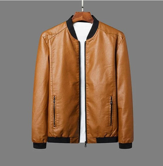 Opak - veste en cuir homme coupe droite