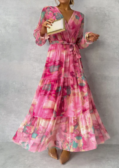 Evelyn – robe longue de rêve aquarelle