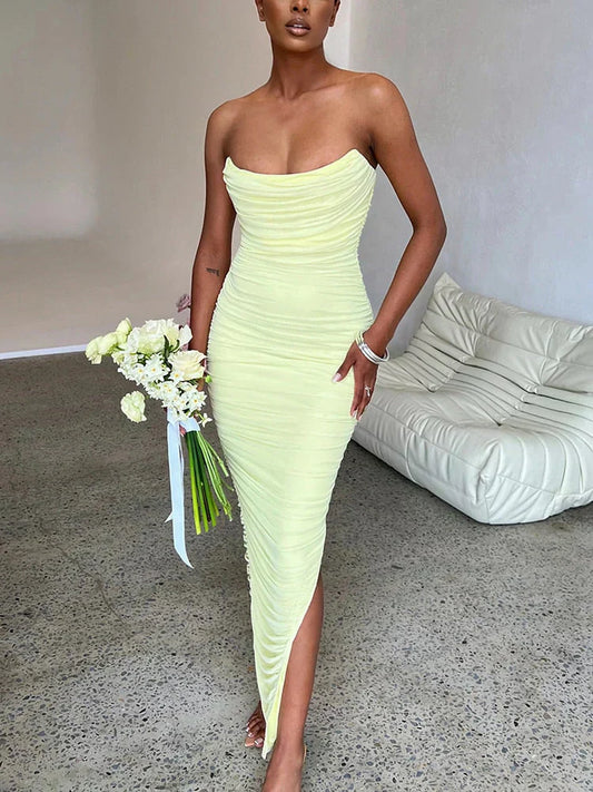 Béale | robe longue avec épaules libres