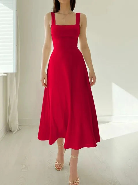Robe trapèze - décolleté élégant et ajustée
