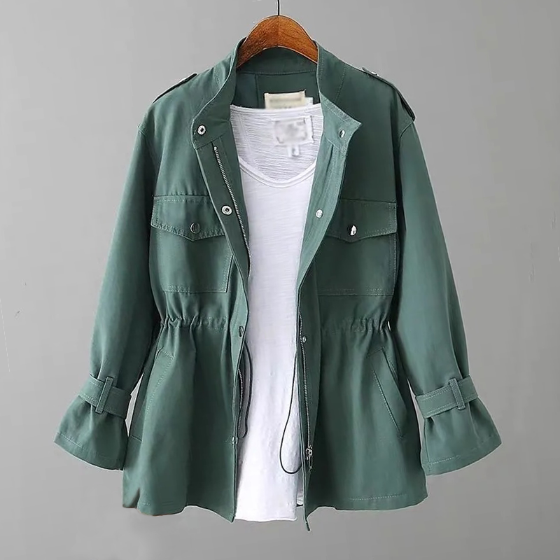 Lenja - veste unie avec cordon de serrage pour femme