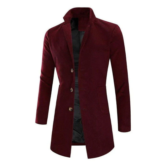 TailleMeksi - manteau long pour homme avec coupe cintrée