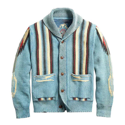 Edoardo - veste en tricot jacquard style vintage pour homme