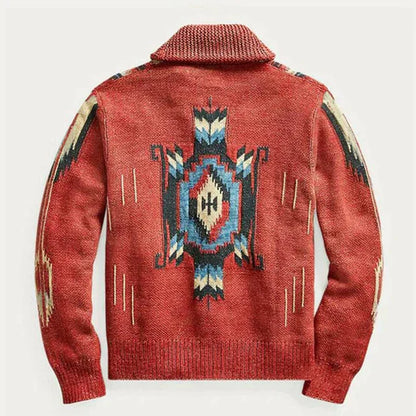 Edoardo - veste en tricot jacquard style vintage pour homme