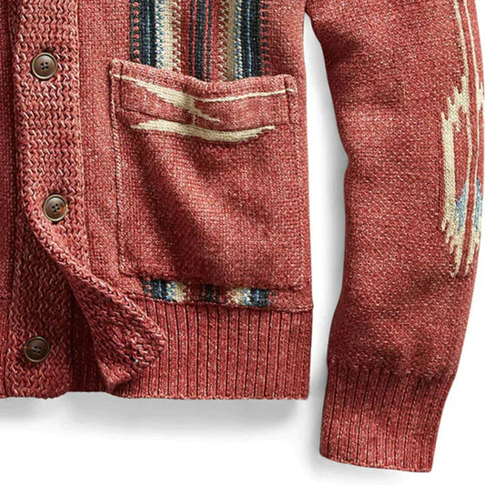 Edoardo - veste en tricot jacquard style vintage pour homme