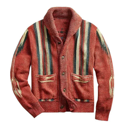 Edoardo - veste en tricot jacquard style vintage pour homme