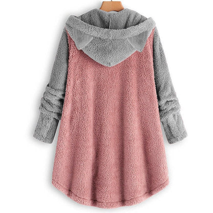 Nina - sweat-shirt femme en polaire avec oreilles de chat et manches détachées
