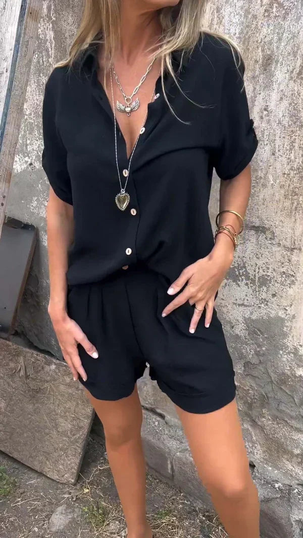Ensemble d'été élégant en coton et lin