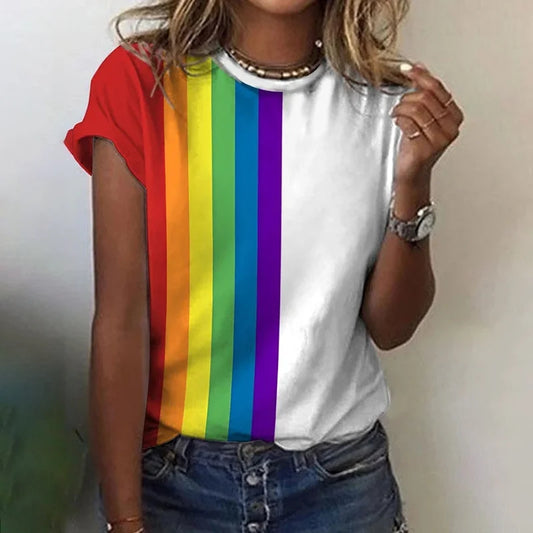 Nettie - chemise arc-en-ciel de fierté