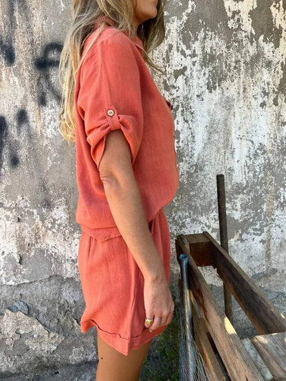 Ensemble d'été élégant en coton et lin