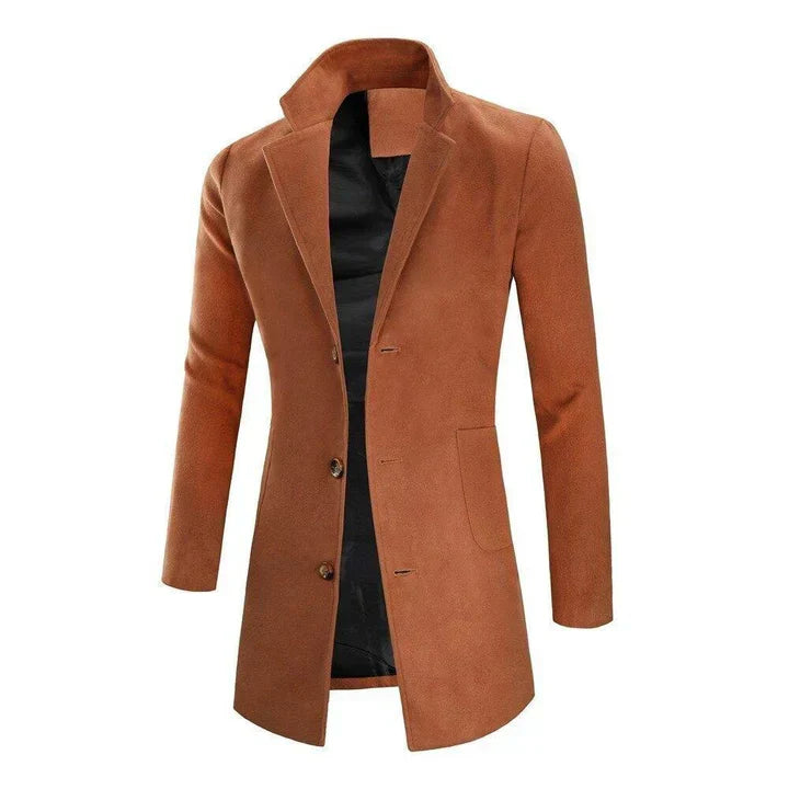 TailleMeksi - manteau long pour homme avec coupe cintrée