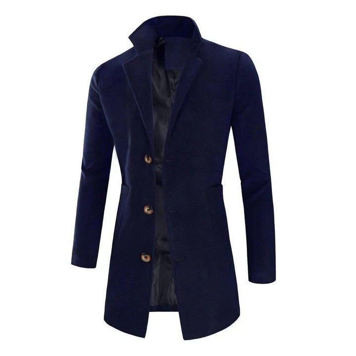 TailleMeksi - manteau long pour homme avec coupe cintrée