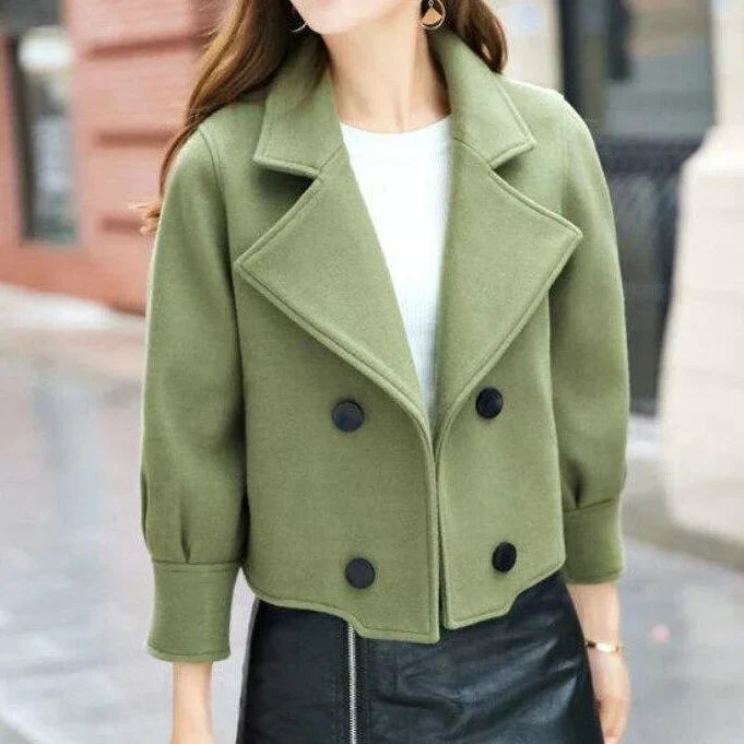 Jessa - un manteau court uni pour femme