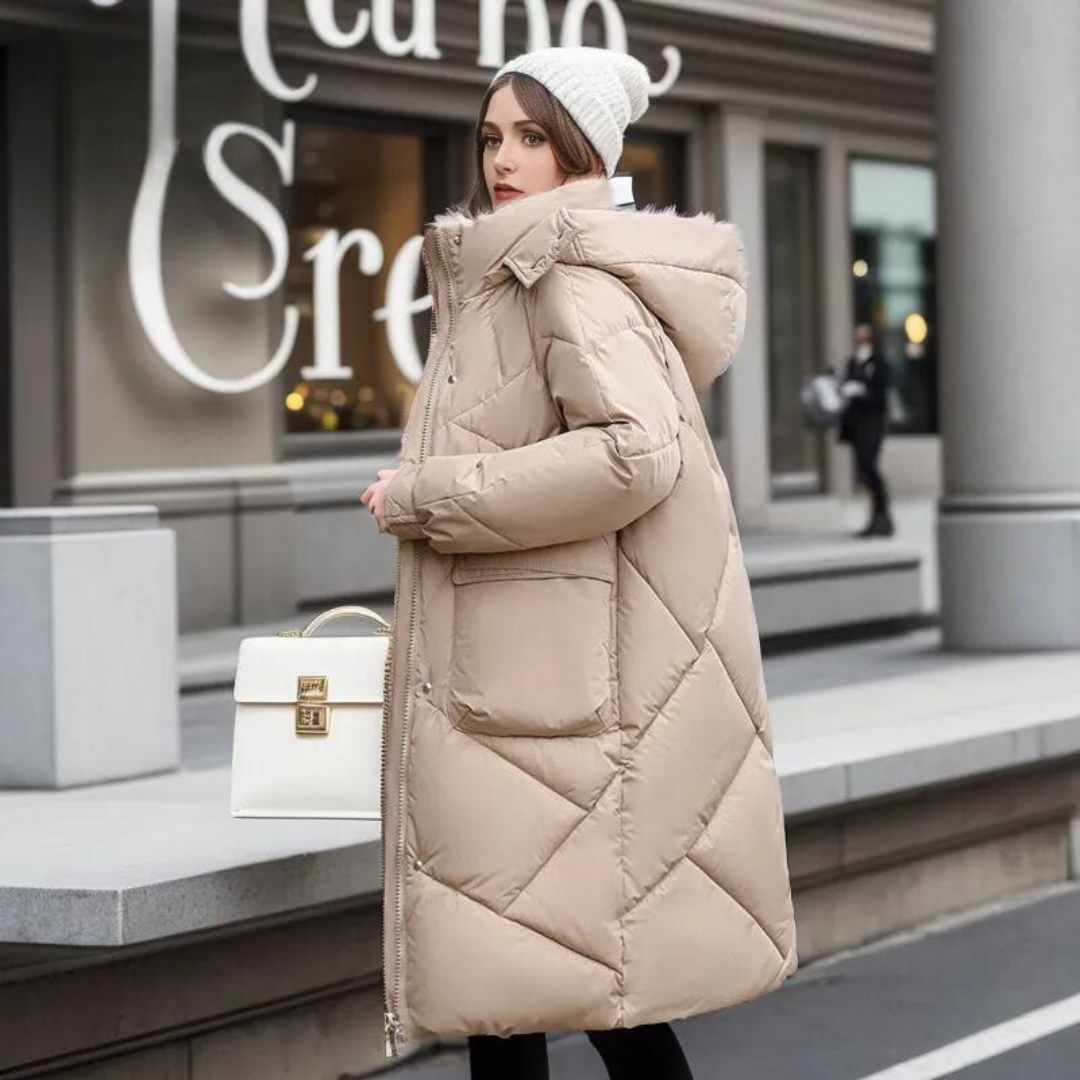 Kati - manteau d'hiver solide pour femmes