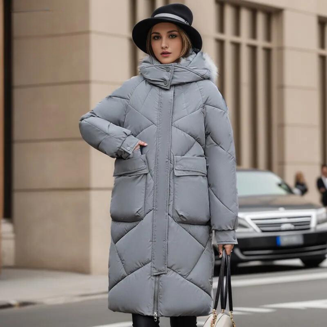 Kati - manteau d'hiver solide pour femmes