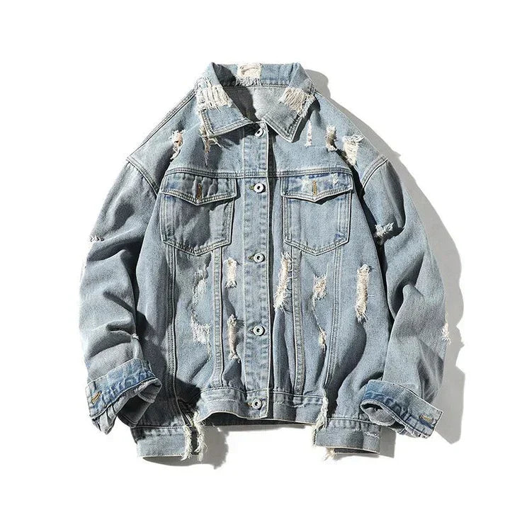 Mesha - veste en jean pour homme avec patch au dos