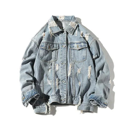 Mesha - veste en jean pour homme avec patch au dos