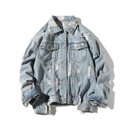 Mesha - veste en jean pour homme avec patch au dos