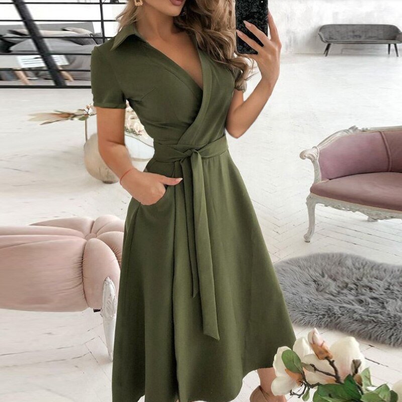 Robe A-ligne à nouer