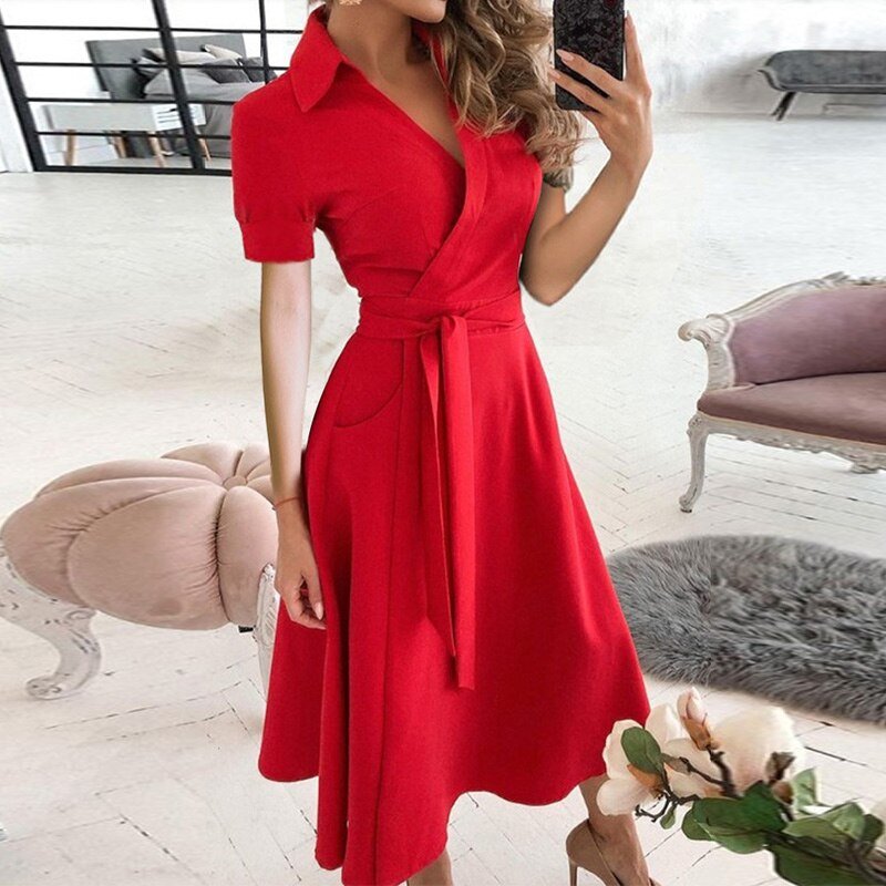 Robe A-ligne à nouer