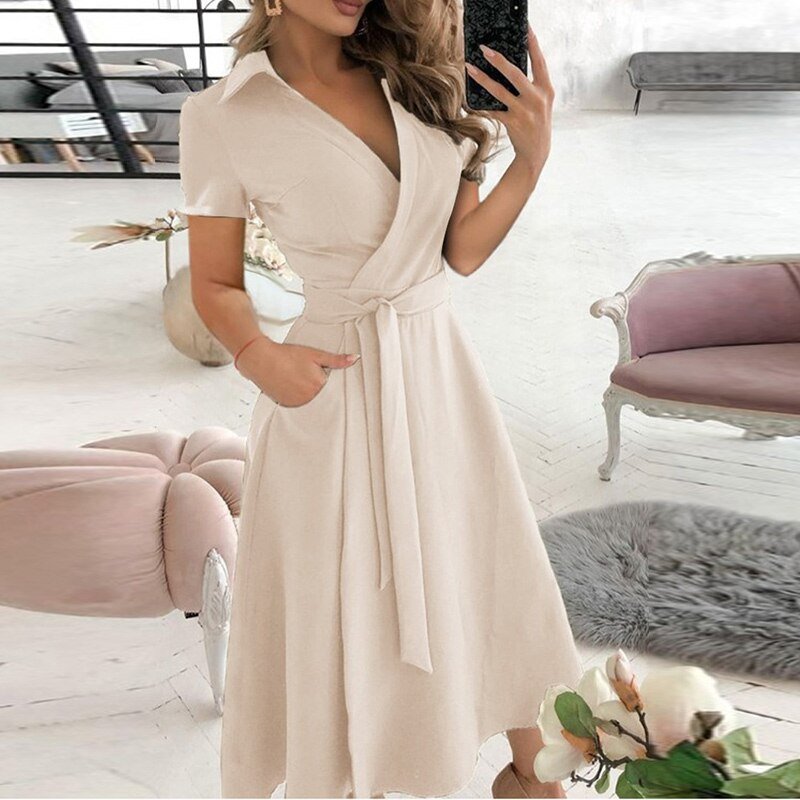 Robe A-ligne à nouer