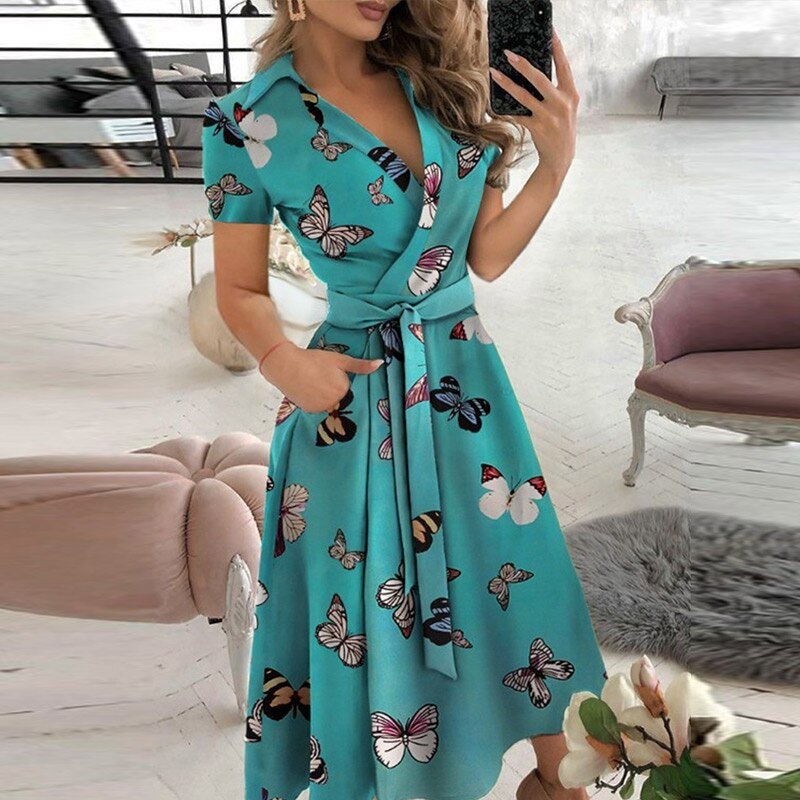 Robe A-ligne à nouer