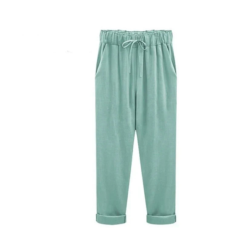 Pantalon en lin et coton