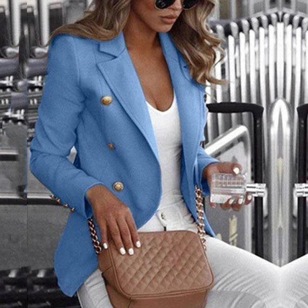 Bantella - blazer à carreaux à manches longues à la mode