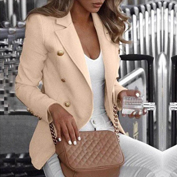 Bantella - blazer à carreaux à manches longues à la mode