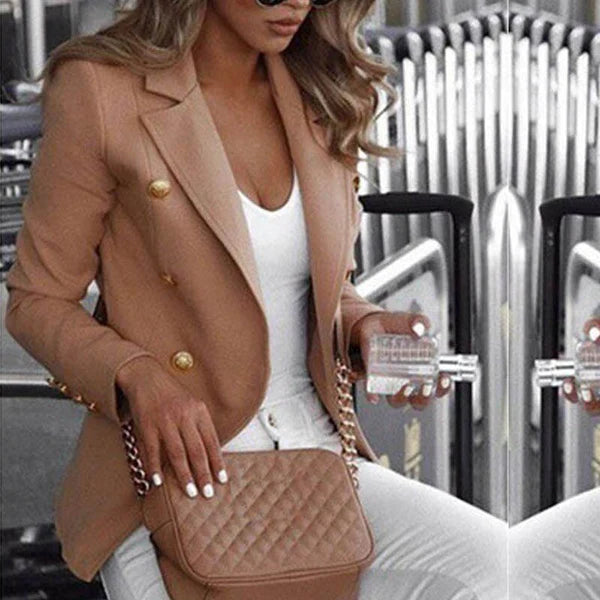 Bantella - blazer à carreaux à manches longues à la mode