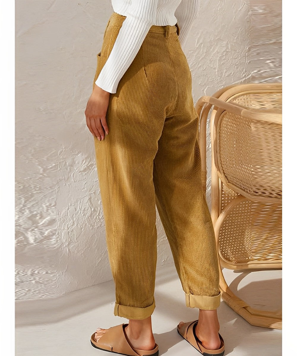 Ingrid - pantalon en velours côtelé tendance