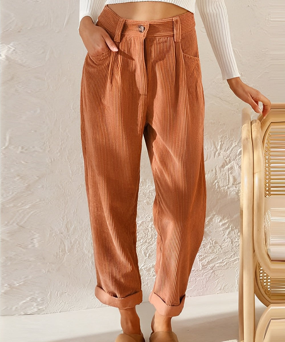 Ingrid - pantalon en velours côtelé tendance