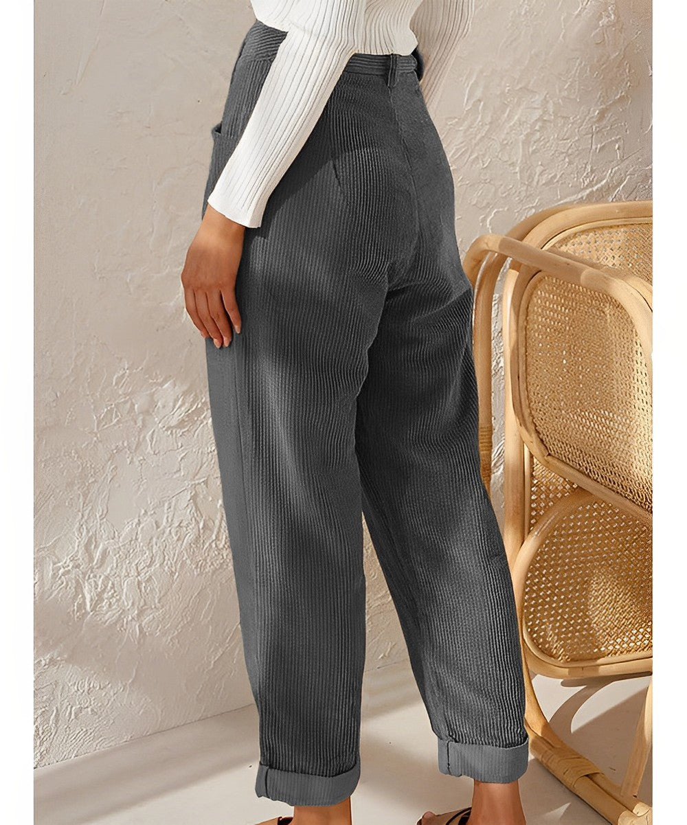 Ingrid - pantalon en velours côtelé tendance